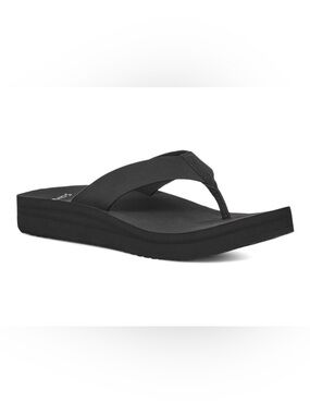 Sanuk Highland St Yoga Foam Black Women's Flip Flop Sandals